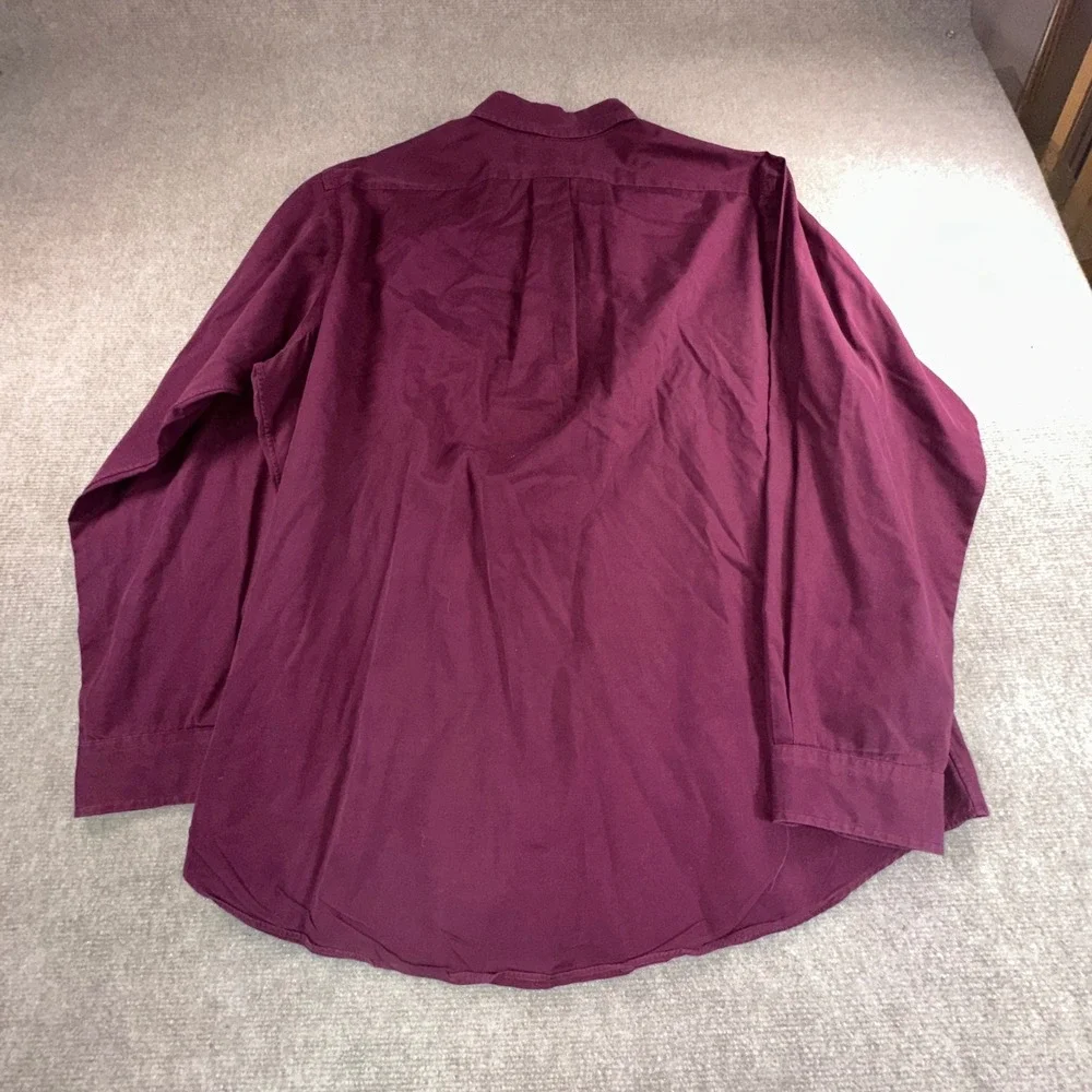 Polo Ralph Lauren Mens Classic Fit Button Down Shirt Burgundy XL Long Sleeve